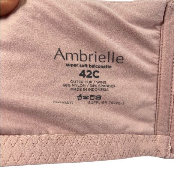 Seamless Tan Bra Ambrelle 42C Super Soft Balconette push up - Picture 3 of 6